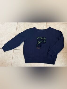 Polo Ralph Lauren Boys' Letterman "P" Fleece Crewneck Sweatshirt